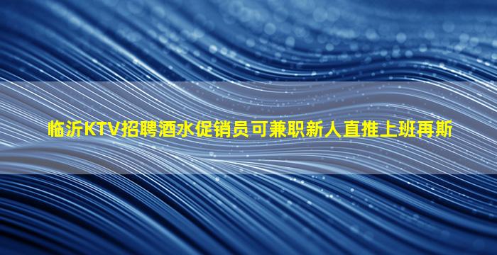 临沂KTV招聘酒水促销员可兼职新人直推上班再斯